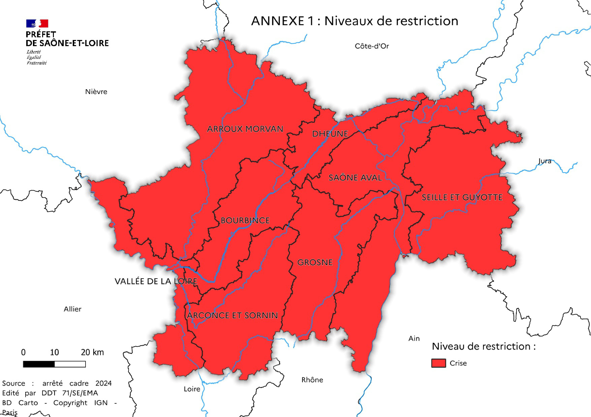 Restrictions des usages de l'eau