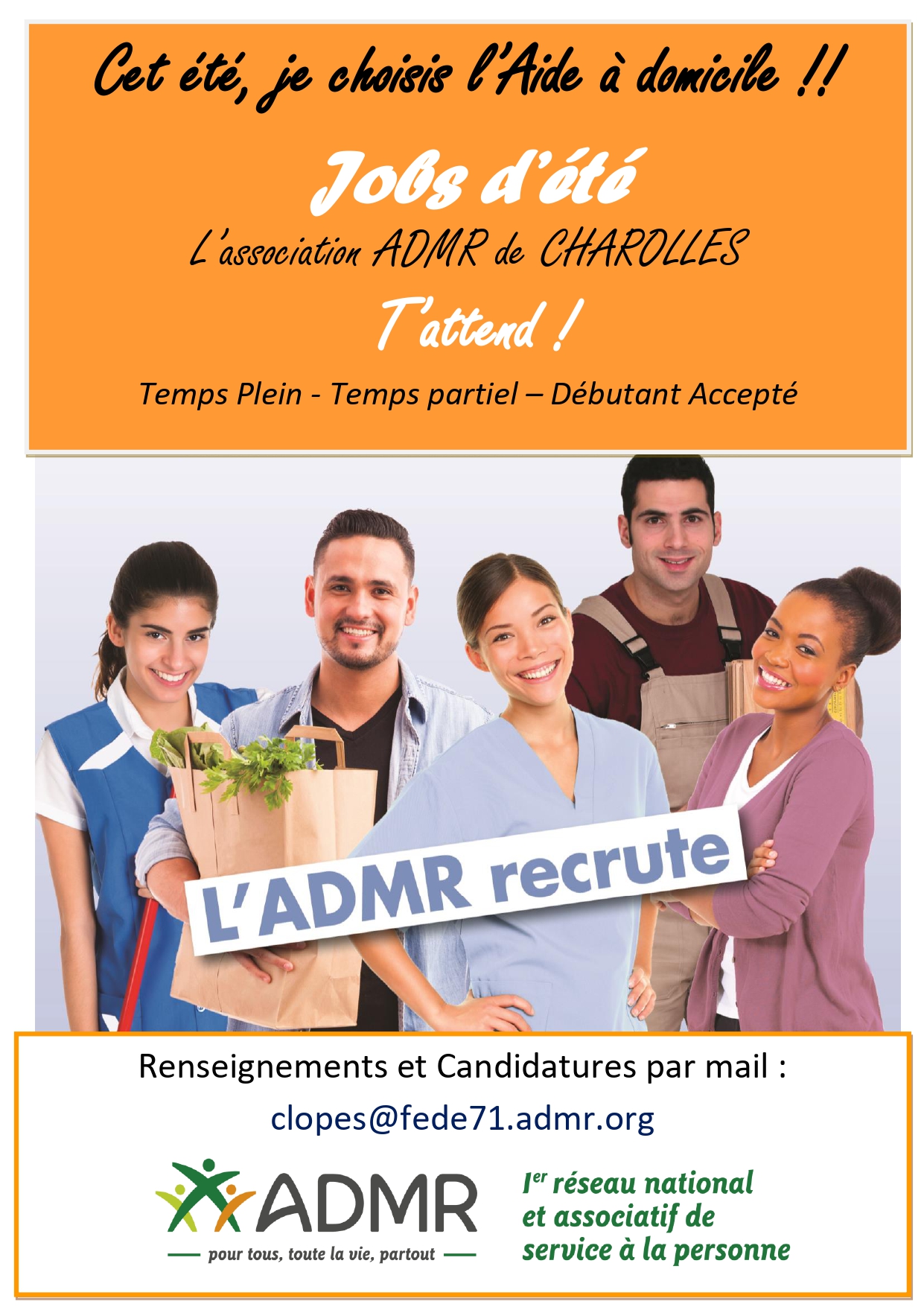 Jobs d'été ADMR